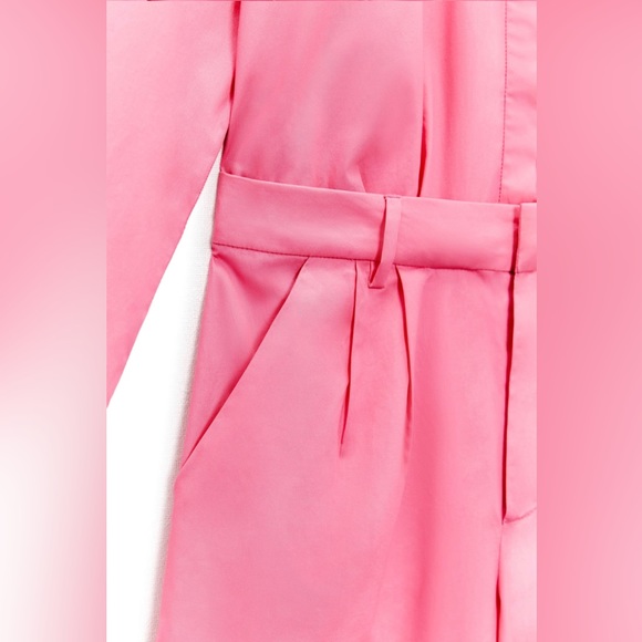 ZARA Barbie The Movie Warner Bros. Shirt Jumpsuit PINK SIZE M BRAND NEW W LABELS - Picture 5 of 5